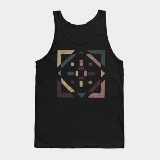 Western Tribal Abstract Geometry with Earth Tones Tank Top